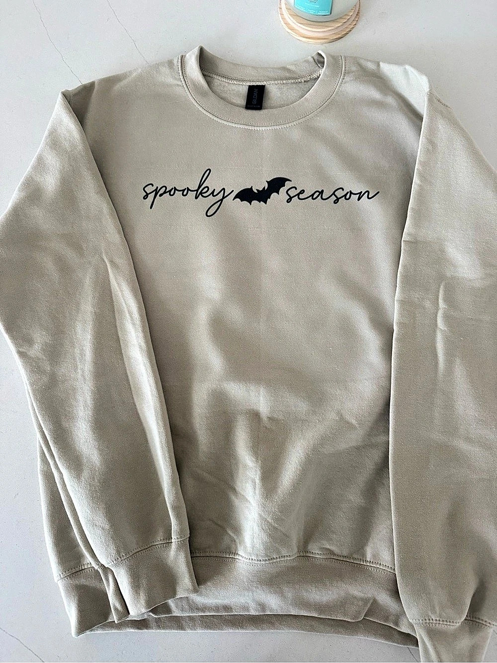 Spooky Season Sweatshirt in Beige Small Like New